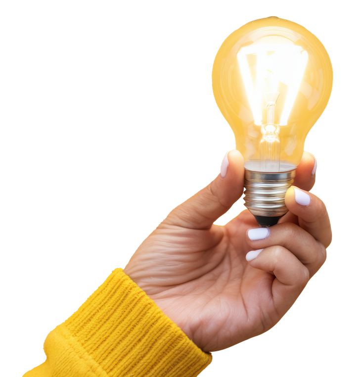 a hand holding a light